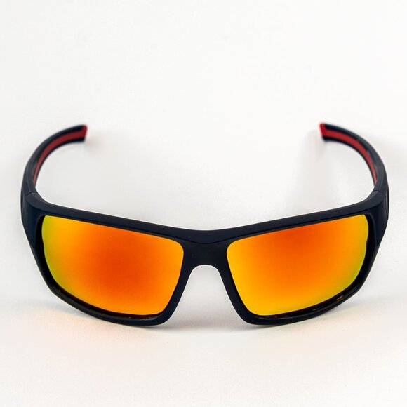 Orange Mirror Flash Polarized Sports Sunglasses - Picture 4 of 7